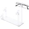 Plymor Clear Acrylic 4 Curved Bridge Display Risers for Eyeglass Frames, 8" H x 9" W x 3" D (3 Pack) view 2