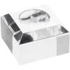Plymor Clear Acrylic Square Display Base with Indented Circle to Hold Egg, Marble, Ball or Sphere, 1.5" W x 1.5" D x 1" H (0.875" Circle), Pack of 6 view 1