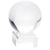 Plymor Clear Acrylic Square Display Base with Indented Circle to Hold Egg, Marble, Ball or Sphere, 1.5" W x 1.5" D x 1" H (0.875" Circle), Pack of 6 view 2