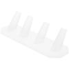 Plymor Frosted Acrylic Ring Finger Display, Four, 6.875" W x 2" D x 1.75" H (3 Pack) view 1