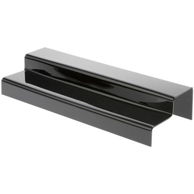 Plymor Black Acrylic 2-Step Solid Back Display Stairs, 3.25" H x 18" W x 6.25" D (3 Pack)