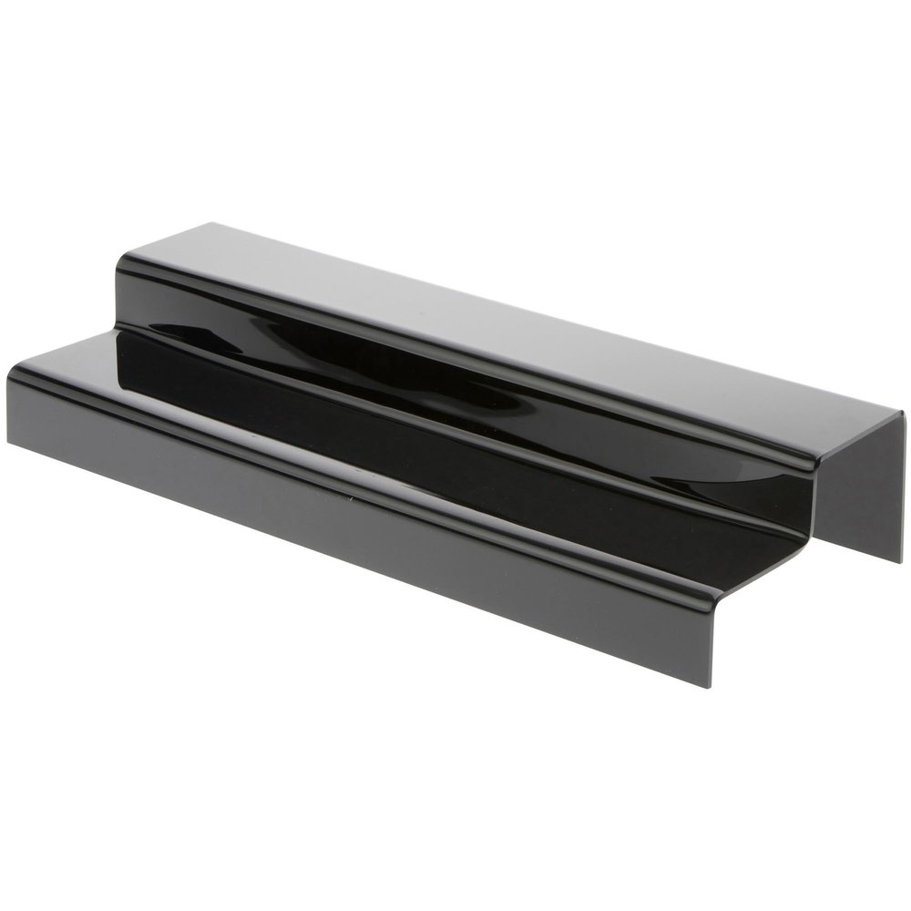 Plymor Black Acrylic 2-Step Solid Back Display Stairs, 3.25" H x 18" W x 6.25" D (3 Pack)