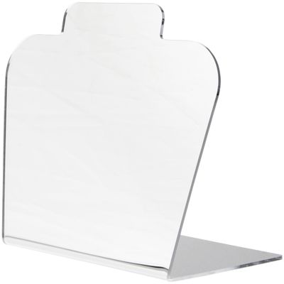 Plymor Acrylic Basic Short Necklace Display Stand (Mirrored), 8.5" W x 4" D x 7.75" H (2 Pack)