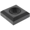 Plymor 1.25" x 1.25" Black Square Egg/Sphere Base (0.75" Hole) (2 Pack) view 1