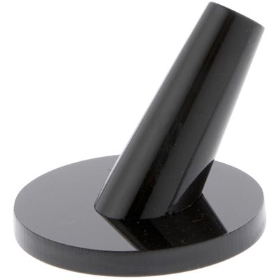 Plymor Black Acrylic Ring Finger Display, Single on Round Base, 2" W x 2" D x 1.75" H (12 Pack)