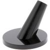 Plymor Black Acrylic Ring Finger Display, Single on Round Base, 2" W x 2" D x 1.75" H (12 Pack) view 1