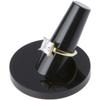 Plymor Black Acrylic Ring Finger Display, Single on Round Base, 2" W x 2" D x 1.75" H (12 Pack) view 2