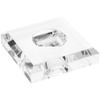 Plymor Clear Acrylic Square Display Base with Indented Circle to Hold Egg, Marble, Ball or Sphere, 3" W x 3" D x 0.75" H (1.5" Circle) view 1