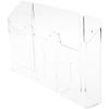 Plymor Clear Acrylic 3-Pocket Tri-Fold Brochure Literature Holder (Wall Mount), Fits Documents Up to 4" Wide (3 Pack) view 1