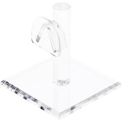 Plymor Clear Acrylic Curved Bridge Display Riser for Eyeglass Frames, 3.25" H x 3" W x 3" D