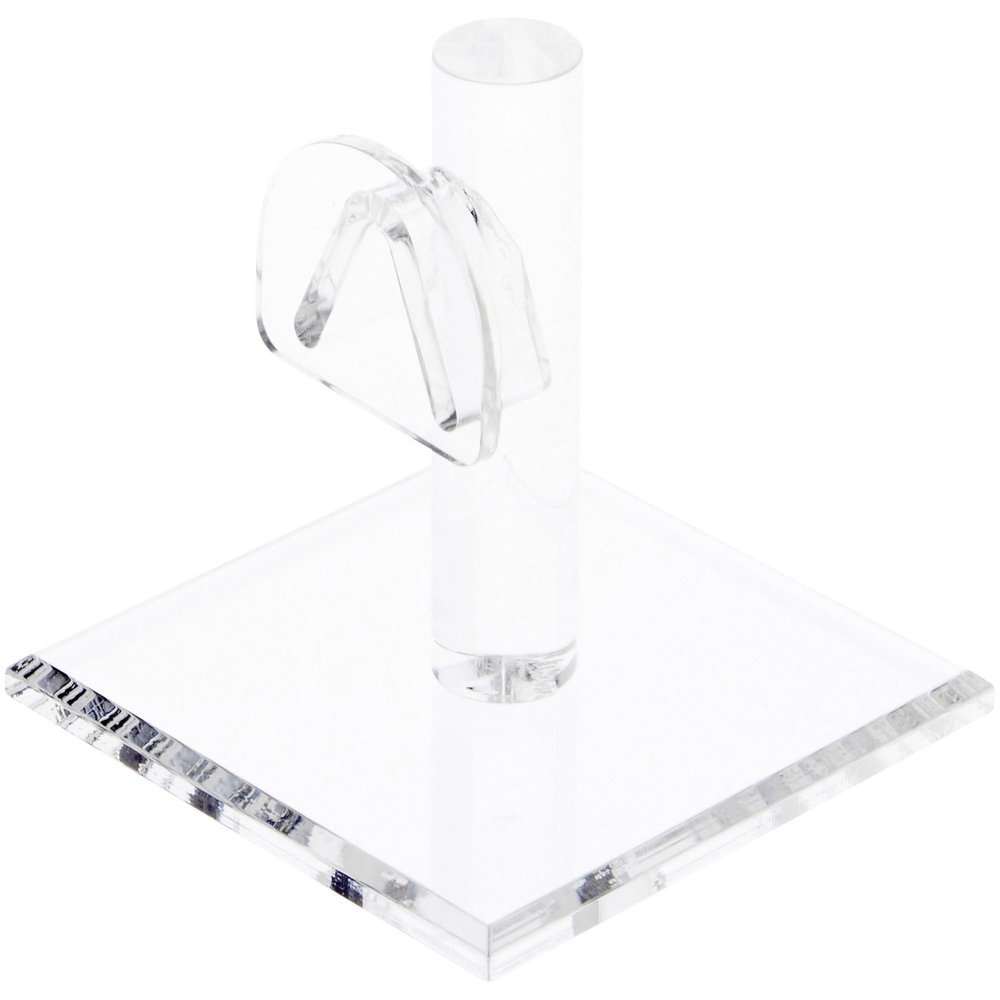 Plymor Clear Acrylic Curved Bridge Display Riser for Eyeglass Frames, 3.25" H x 3" W x 3" D
