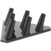 Plymor Black Acrylic Ring Finger Display, Six, 5.5" W x 5" D x 1.75" H (2 Pack) view 1