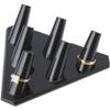 Plymor Black Acrylic Ring Finger Display, Six, 5.5" W x 5" D x 1.75" H (2 Pack) view 2