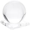 Plymor Clear Acrylic Square Display Base with Indented Circle to Hold Egg, Marble, Ball or Sphere, 3.5" W x 3.5" D x 0.5" H (2" Circle), Pack of 6 view 2