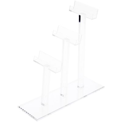 Plymor Clear Acrylic 3 Frame Display Risers for Eyeglasses, 8" H x 3" W x 9" D (3 Pack)