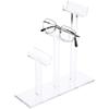 Plymor Clear Acrylic 3 Frame Display Risers for Eyeglasses, 8" H x 3" W x 9" D (3 Pack) view 2