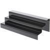 Plymor Black Acrylic 3-Step Solid Back Display Stairs, 5.5" H x 18" W x 8" D (2 Pack) view 1