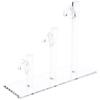 Plymor Clear Acrylic 3 Curved Bridge Display Risers for Eyeglass Frames, 7" H x 3" W x 9" D (3 Pack) view 1