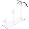Plymor Clear Acrylic 3 Curved Bridge Display Risers for Eyeglass Frames, 7" H x 3" W x 9" D (3 Pack) view 2