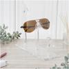 Plymor Clear Acrylic 3 Curved Bridge Display Risers for Eyeglass Frames, 7" H x 3" W x 9" D (3 Pack) view 3