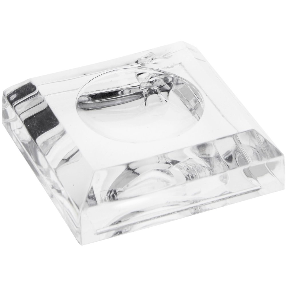 Plymor 1.25" x 1.25" Clear Square Egg/Sphere Base (0.75" Hole) (2 Pack)