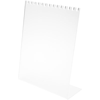 Plymor Frosted Acrylic Necklace Display Stand With Top Hooks, 10.625" W x 4" D x 13.5" H (3 Pack)