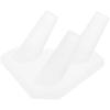 Plymor Frosted Acrylic Ring Finger Display, Triple on Triangle Base, 3.5" W x 3.25" D x 1.75" H (3 Pack) view 1