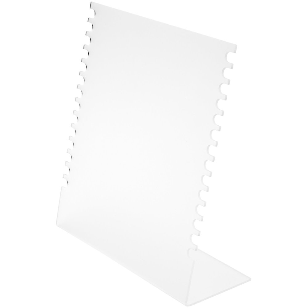 Plymor Frosted Acrylic Necklace Display Stand With Side Hooks, 10.625" W x 4" D x 11.75" H (2 Pack)