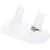 Plymor Frosted Acrylic Ring Finger Display, Double, 3.75" W x 2.25" D x 1.75" H (6 Pack) view 2