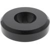 Plymor Black Acrylic Round Display Base with Indented Circle to Hold Egg, Marble, Ball or Sphere, 3" W x 3" D x 0.75" H (1.5" Circle), Pack of 6 view 1