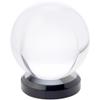 Plymor Black Acrylic Round Display Base with Indented Circle to Hold Egg, Marble, Ball or Sphere, 3" W x 3" D x 0.75" H (1.5" Circle), Pack of 6 view 2