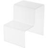 Plymor Frosted Acrylic 2-Step Solid Back Display Stairs, 8.25" H x 6" W x 8.75" D (3 Pack) view 1