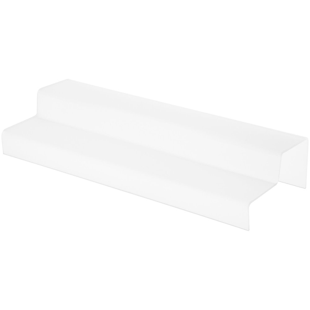 Plymor Frosted Acrylic 2-Step Solid Back Display Stairs, 3.25" H x 18" W x 6.25" D (3 Pack)