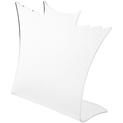 Plymor Frosted Acrylic Winged Necklace Display Stand, 8.5" W x 3" D x 7.25" H (2 Pack)