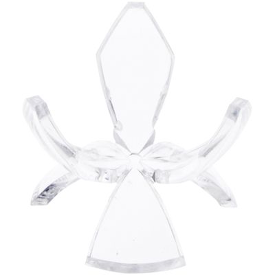 Plymor Clear Acrylic Ball or Sphere Flower Petal Display Holder Stand, 1.5" H x 2" W x 2" D (12 Pack)