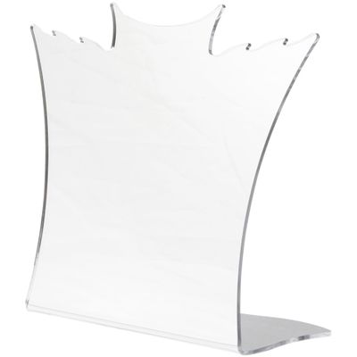 Plymor Acrylic Winged Necklace Display Stand (Mirrored), 8.5" W x 3" D x 7.25" H