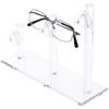 Plymor Clear Acrylic 3 Curved Bridge Display Risers for Eyeglass Frames, 7" H x 9" W x 3" D (3 Pack) view 2
