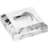 Plymor 1.5" x 1.5" Clear Square Egg/Sphere Base (0.875" Hole) (2 Pack) view 1
