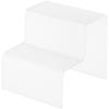 Plymor Frosted Acrylic 2-Step Solid Back Display Stairs, 6.125" H x 6" W x 6.75" D (3 Pack) view 1