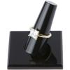 Plymor Black Acrylic Ring Finger Display, Single on Square Base, 2" W x 2" D x 1.75" H (12 Pack) view 2