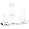 Plymor Clear Acrylic Beveled Triangular Display Base with 3 Display Prongs for Geode, Mineral or Crystal Cluster, 3.125" W x 2.75" D x 1.625" H, Pack of 2 view 1