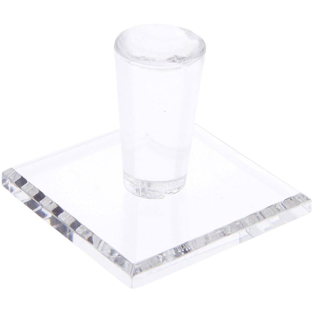 Plymor Clear Acrylic Display Sphere Holder Riser, 1.5" H x 1.5" W x 1.5" D (0.75" Circle) (12 Pack)
