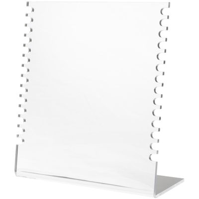Plymor Acrylic Necklace Display Stand with Side Hooks (Mirrored), 10.625" W x 4" D x 11.75" H (3 Pack)