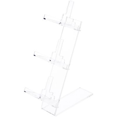 Plymor Clear Acrylic 3 Frame Rests Display Risers for Eyeglasses, 9" H x 3.5" W x 5.25" D (6 Pack)