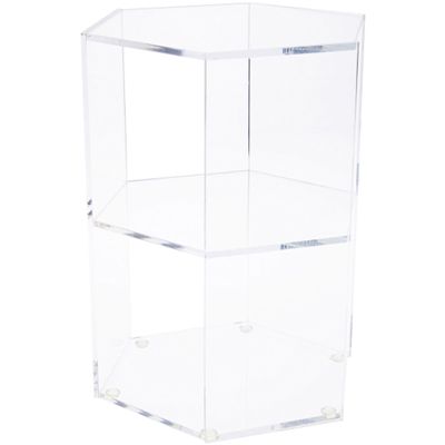 Plymor Clear Acrylic Open-Front Display Case, 1 Shelf, 12" H x 9.5" W x 8.25" D