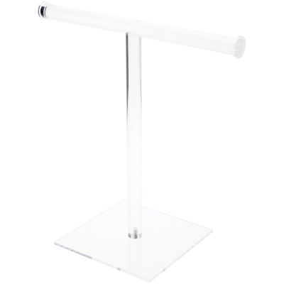 Plymor Clear Acrylic T-Bar Necklace Display Stand, 15.5" H x 15.5" W x 8" D