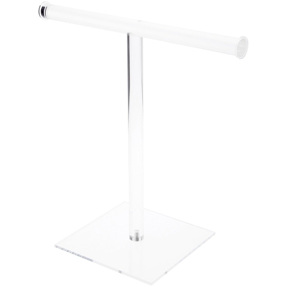 Plymor Clear Acrylic T-Bar Necklace Display Stand, 15.5" H x 15.5" W x 8" D