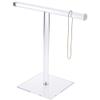 Plymor Clear Acrylic T-Bar Necklace Display Stand, 15.5" H x 15.5" W x 8" D view 2
