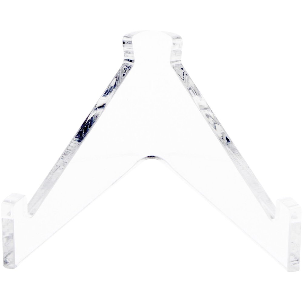 Plymor Clear Acrylic Display Stand Holder for Geode, Mineral or Crystal Cluster, 1.75" H x 2.5" W x 2.5" D (2 Pack)