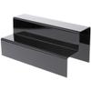Plymor Black Acrylic 2-Step Solid Back Display Stairs, 8.25" H x 18" W x 8.5" D (2 Pack) view 1